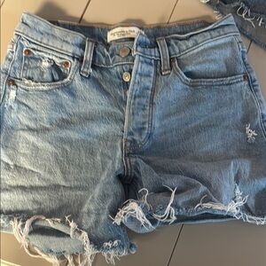 Abercrombie & Fitch Women's Blue Denim Shorts